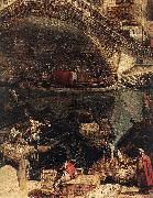 MARIESCHI, Michele The Rialto Bridge in Venice (detail) ag oil painting picture wholesale